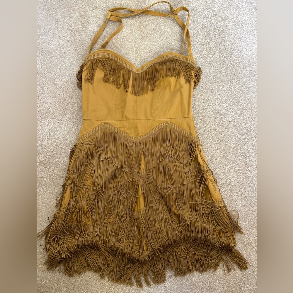Eras Tour Outfit, Vintage Gold Fringe Dress